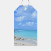 Mooie Turquoise Tropisch Strand Bedankt Cadeaulabel (Achterkant)