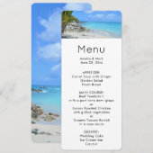 Mooie Turquoise Tropisch Strand Menu Kaart (Voorkant / Achterkant)