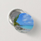 Mooie Turquoise Tropisch Strand Ronde Button 3,2 Cm (Voorkant /achterkant)