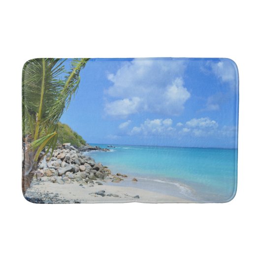 Mooie turquoise tropische strand badmat (Voorkant)