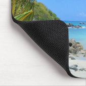 Mooie turquoise tropische strand muismat (Hoek)