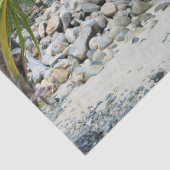 Mooie turquoise tropische strand tissuepapier (Detail)