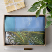 Mooie turquoise tropische strand tissuepapier (Geschenk)