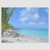 Mooie turquoise tropische strand tissuepapier (Voorkant)