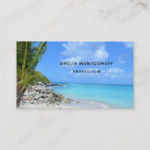 Mooie turquoise tropische strand visitekaartje (Voorkant)