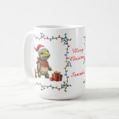 Mooie Turtle Kerstmug Koffiemok (Voorkant links)