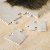 Mooie Tuxedo Cat met Red Rose op Sepia Legpuzzel (Zijkant)