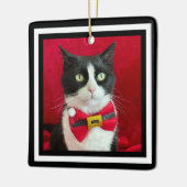 Mooie Tuxedo Kat Kerst Ornament  (Links)