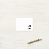 Mooie Tuxedo Kitten met Bloemen Post-it® Notes (Op bureau)