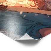 Mooie twee meisje anime lesbische liefde foto afdruk (Hoek)