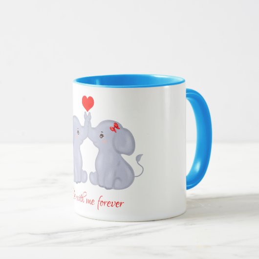 Mooie twee olifant Coffee Mok (Voorkant rechts)