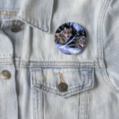 Mooie twee wolven schilderijen ronde button 5,7 cm (In situ)