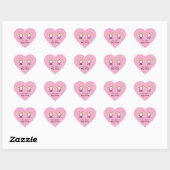 Mooie tweelingmeisjes, Roze, Persoonlijke tweeling Hart Sticker (Vel)