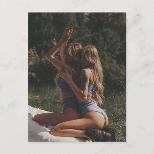 Mooie Twins-fotografie voor buitengebruik  Briefkaart (Voorkant)