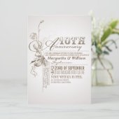 Mooie typografie 10-jarig jubileum uitnodigingen (Staand voorkant)