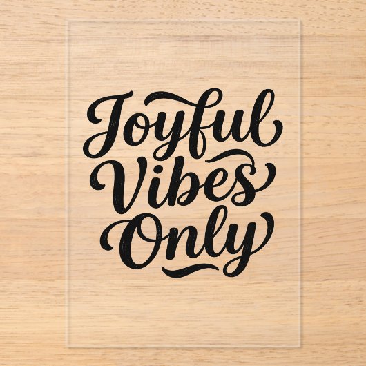 Mooie Typografie Acryl Uitnodigingen (Voorkant)
