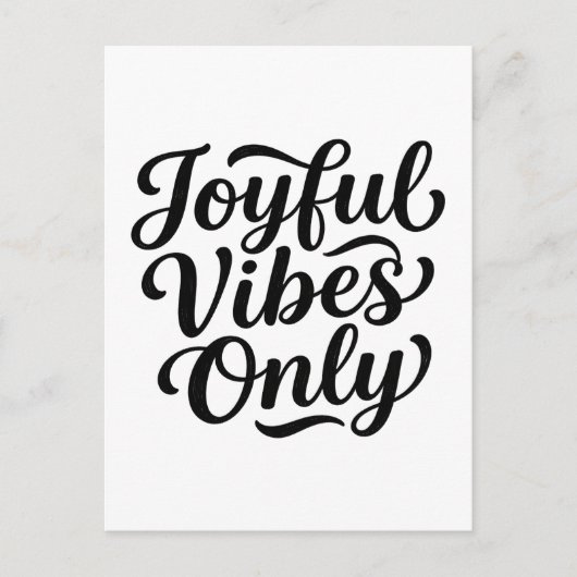 Mooie Typografie Briefkaart (Voorkant)