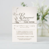 mooie typografie engagement party RSVP (Staand voorkant)