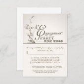mooie typografie engagement party RSVP (Voorkant / Achterkant)
