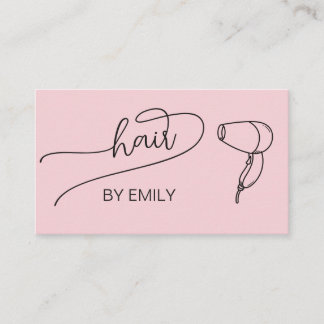 Mooie typografie föhn Blush Roze Visitekaartje