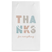 Mooie typografie lettertype. Pastel bedankt zakeli Klein Cadeauzakje (Achterkant)