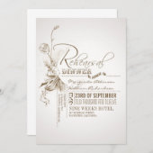 Mooie typografie repetitie diner uitnodigingen (Voorkant / Achterkant)