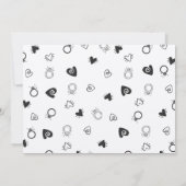 Mooie typografie Schattige Modern Engagement Party Kaart (Achterkant)