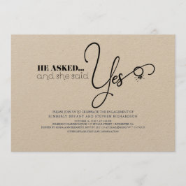 Mooie typografie Schattige Modern Engagement Party Kaart