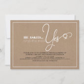 Mooie typografie Schattige Modern Engagement Party Kaart (Voorkant)