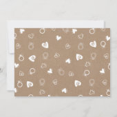 Mooie typografie Schattige Modern Engagement Party Kaart (Achterkant)