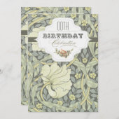 Mooie  typografie verjaardagsuitnodigingen kaart (Voorkant / Achterkant)