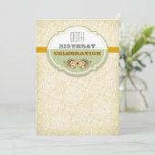 Mooie  typografie verjaardagsuitnodigingen kaart (Staand voorkant)