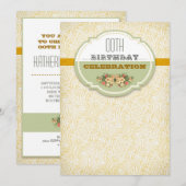 Mooie  typografie verjaardagsuitnodigingen kaart (Voorkant / Achterkant)