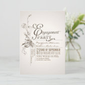 Mooie typografie verlovingsfeest uitnodigingen (Staand voorkant)