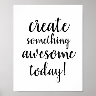 Mooie typografische motivatie zin poster