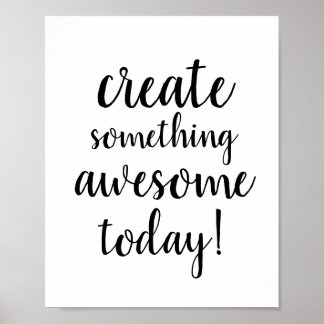 Mooie typografische motivatie zin poster