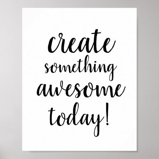 Mooie typografische motivatie zin poster (Voorkant)