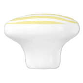 Mooie u geel witte Waterverf strepen Keramische Knop (Zijkant)