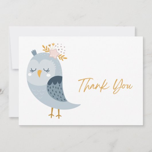  Mooie Uil  Bedankkaart (Voorkant)