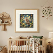 Mooie Uil Bos Dieren Kinderkamer Poster