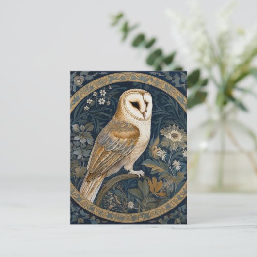 Mooie  uil briefkaart (Staand voorkant)