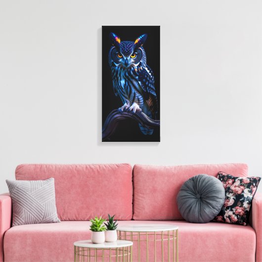 Mooie Uil Canvas Afdruk (Insitu (Woonkamer))
