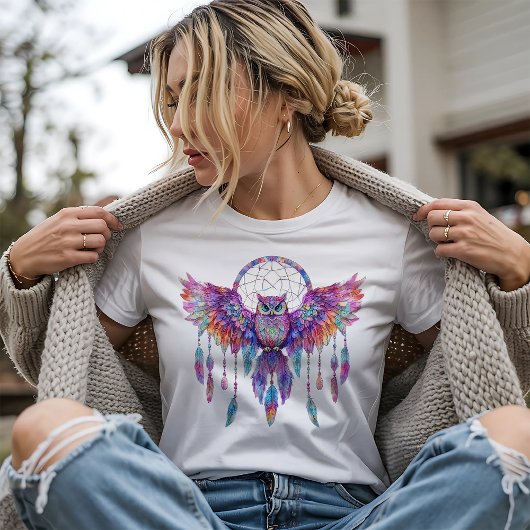 Mooie Uil Dream Catcher T-shirt