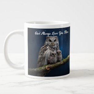Mooie uil en haar Owlets Mok