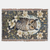 Mooie uil en jasmijn bloemen deken (Voorkant)