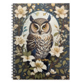 Mooie uil en jasmijn bloemen notitieboek (Voorkant)