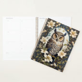 Mooie uil en jasmijn bloemen planner (Display)