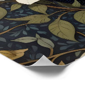 Mooie uil en jasmijn bloemen poster (Hoek)