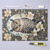 Mooie uil en jasmijn bloemen tissuepapier (Craft)