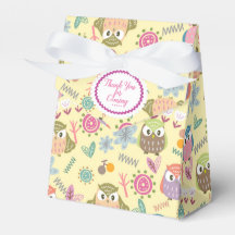 Mooie uil gele favorieten doos